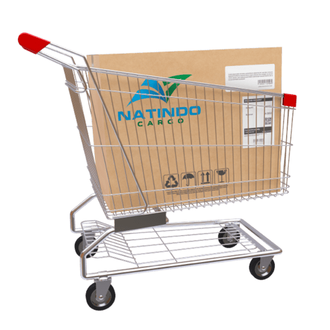 Barang di troli dari Natindo Cargo
