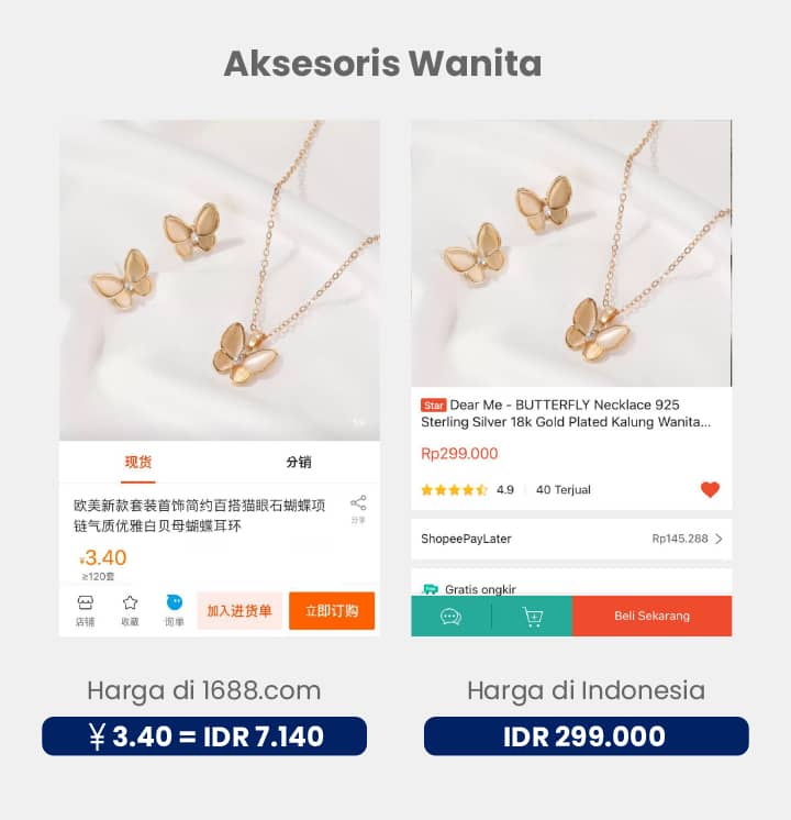 Perbandingan harga sneakers di marketplace China dan Indonesia