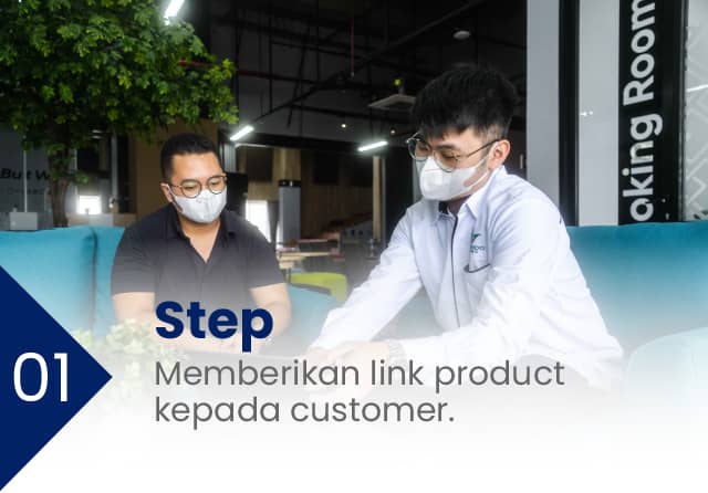 Proses jasa belanja - memberikan link product kepada customer