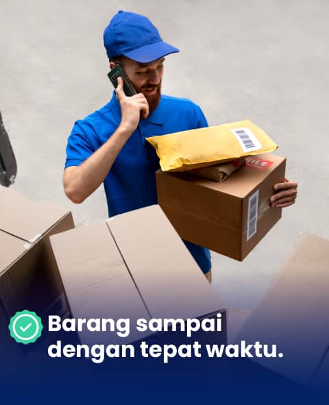 Barang sampai dengan tepat waktu.