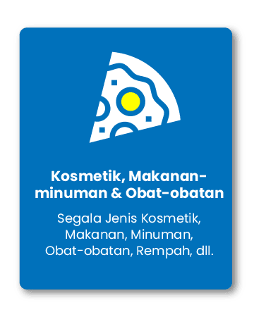 Kategori Kosmetik, Makanan-minuman, & Obat-obatan